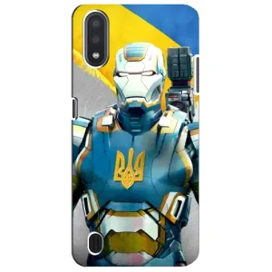 Силиконовый Чехол на Sansung Galaxy M01 Core (A013F) (Я-Украина) (Украинский робокоп)