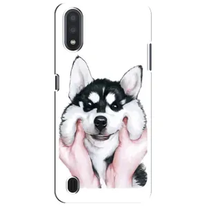 Бампер для Sansung Galaxy M01 Core (A013F) с картинкой "Песики" (Собака Хаски)