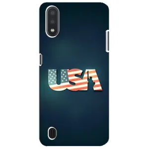 Чехол Флаг USA для Sansung Galaxy M01 Core (A013F) (USA)