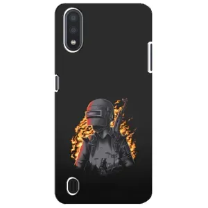 Чохол з картинкою "Герой Pubg" на Sansung Galaxy M01 Core (A013F) (В полум'ї)