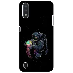 Силіконовый Чохол з принтом "Космонавти" на Sansung Galaxy M01 Core (A013F) (В руках земля)