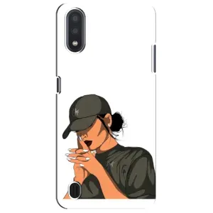 Силіконовый Чохол на Sansung Galaxy M01 Core (A013F) з картинкой Модных девушек (У зеленому)