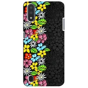 Чехол с Цветами для Sansung Galaxy M01 Core (A013F) (Яркие цветы)