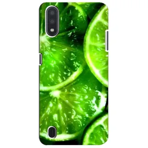 Чехол с изображением вкусной еды для Sansung Galaxy M01 Core (A013F) (Яркий ЛАЙМ)