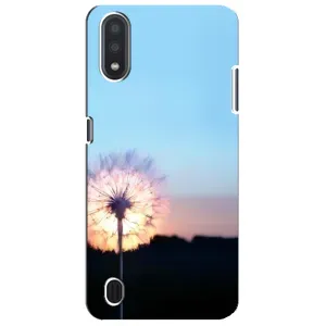 Силиконовый Чехол с одуванчиками на Sansung Galaxy M01 Core (A013F) (Закат с одуванчиком)