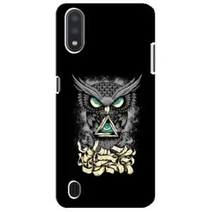 Чехлы с принтом СОВЫ для Sansung Galaxy M01 Core (A013F) (Зеленые глаза)