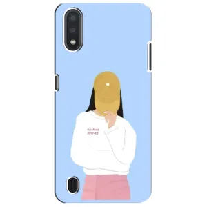 Силіконовый Чохол на Sansung Galaxy M01 Core (A013F) з картинкой Модных девушек (Жовта кепка)