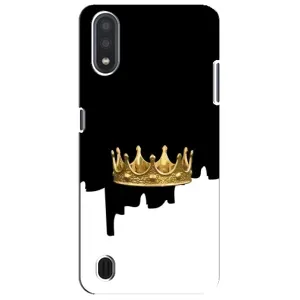 Чохол (Корона на чорному фоні) для Самсунг М01 Кор (Золота корона)