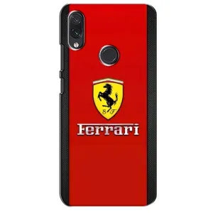 Силиконовый бампер с картинкой машины на Sansung Galaxy M01s (Ferrari Logo)