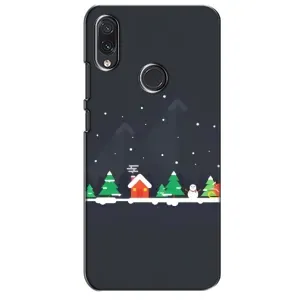 Силиконовый бампер на рождество для Sansung Galaxy M01s (Город зимний)