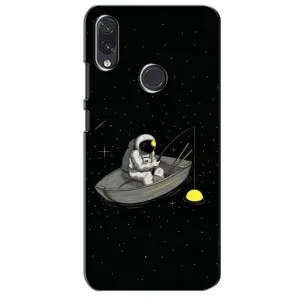 Силиконовый Чехол с принтом "Космонавты" на Sansung Galaxy M01s (Космонавт на рыбалке)