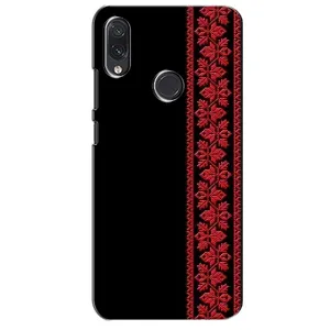 Силиконовый Чехол на Sansung Galaxy M01s (Красная Вышиванка)