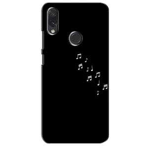 Чехол с картинками на черном фоне для Sansung Galaxy M01s (Ноты)
