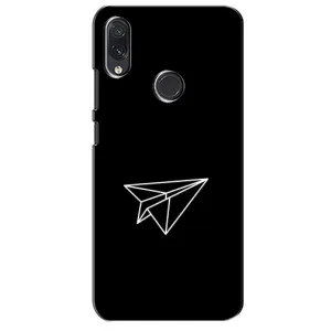 Чехол с картинками на черном фоне для Sansung Galaxy M01s (Самолетик)