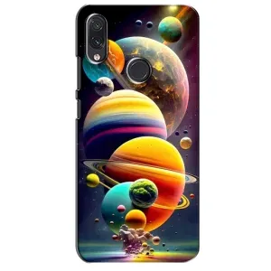 Чехол (ТПУ) с планетами на Sansung Galaxy M01s (Солнечна система)