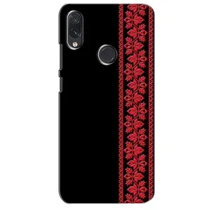 Силиконовый Чехол на Sansung Galaxy M01s с картинкой Вышиванки (Вышиванка на черном)