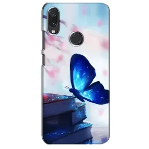 Силіконовий бампер з картинкою звірів для Sansung Galaxy M10s (Метелик синій)