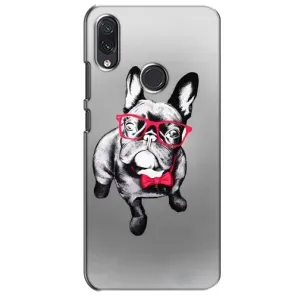 Чохол (ТПУ) Милі песики для Sansung Galaxy M10s (Бульдог в окулярах)