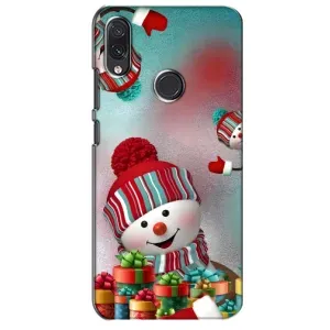 Чехлы на Новый Год Sansung Galaxy M10s (Снеговик в шапке)