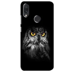Чохли з принтом СОВИ для Sansung Galaxy M10s (Сова на чорному)