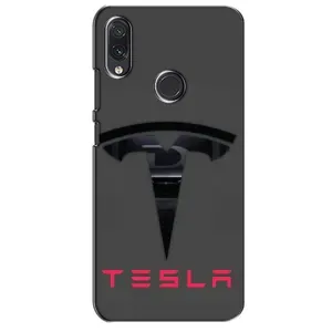 Силиконовый бампер с картинкой машины на Sansung Galaxy M10s (Logo TESLA)