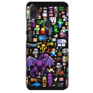 Чохол майнкрафт для Sansung Galaxy M10s (Усі персонажі)