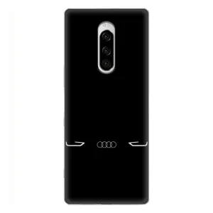 Силиконовый бампер с картинкой машины на Sony Xperia 1 (Силует Audi)