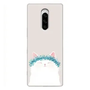 Чехол на тематику: Коты для Sony Xperia 1 (Белый котик)