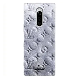 Текстурный Чехол Louis Vuitton для Сони Кспериа 1 (Белый ЛВ)