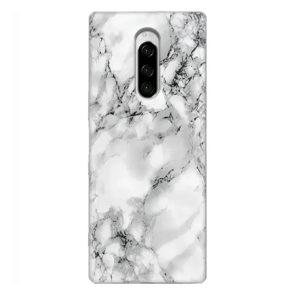 Чехол с рисунком «Белый мрамор» для Sony Xperia 1 Чехол с рисунком «Белый мрамор» для Sony Xperia 1