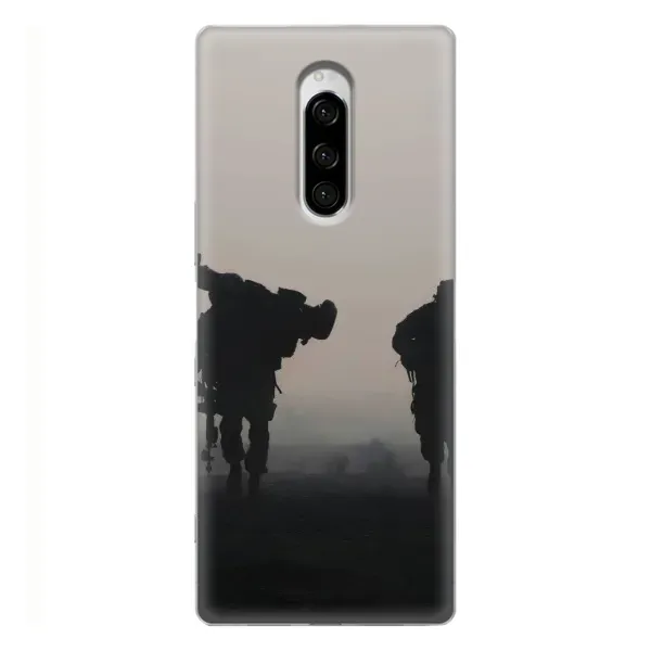 Чехол с рисунком «Бой солдат» для Sony Xperia 1