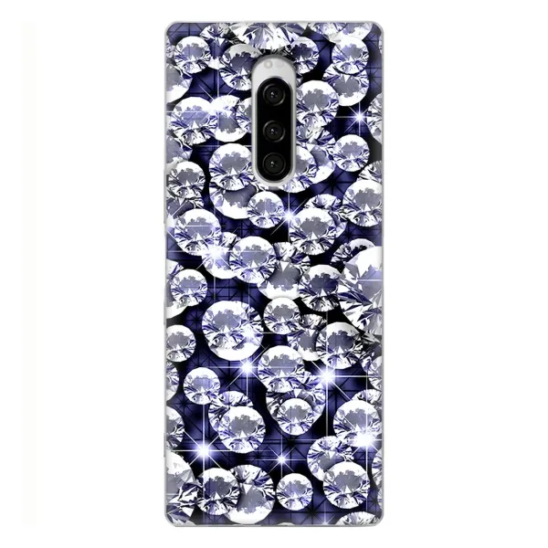 Чехол с рисунком «Бриллианты» для Sony Xperia 1 Чехол с рисунком «Бриллианты» для Sony Xperia 1