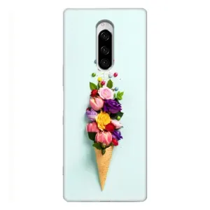 Чохли з тематикою "КВІТИ" на Sony Xperia 1 (Квітка-морозиво)