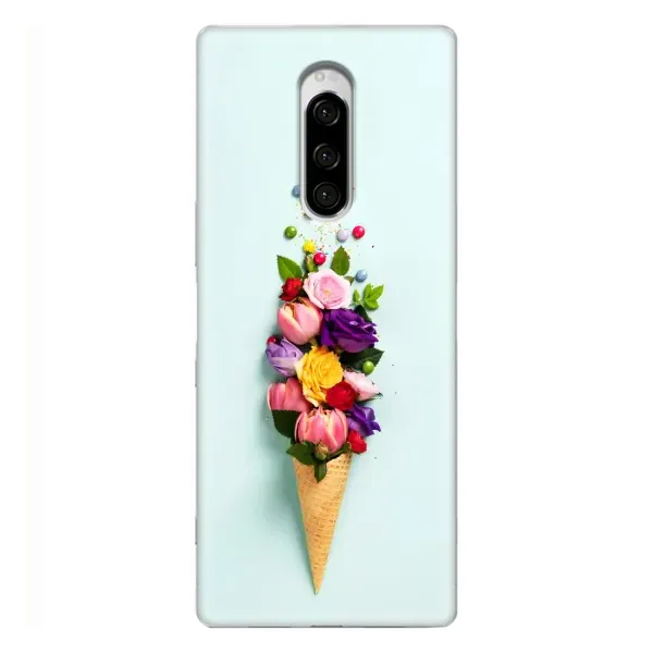 Чехол с рисунком «Цветок-мороженное» для Sony Xperia 1 Чехол с рисунком «Цветок-мороженное» для Sony Xperia 1