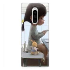 Девчачий Чехол для Sony Xperia 1 (Девочка с игрушкой)