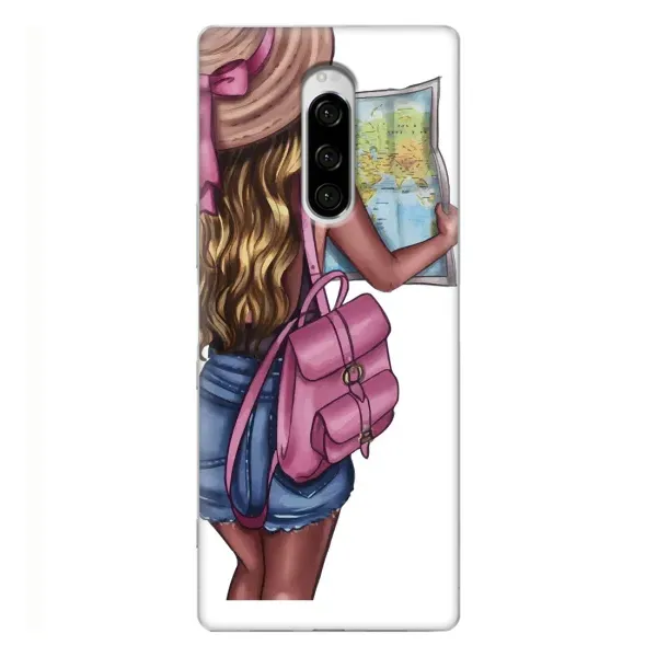 Чехол с рисунком «Девушка Путешественник» для Sony Xperia 1 Чехол с рисунком «Девушка Путешественник» для Sony Xperia 1