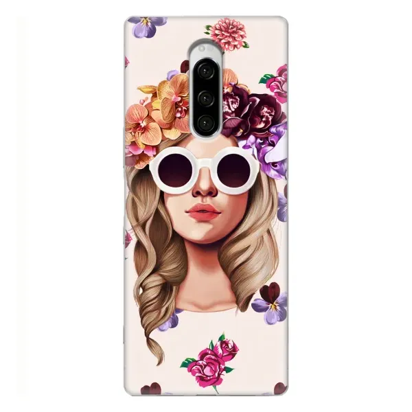 Чохол з малюнком «Дівчина в окулярах» для Sony Xperia 1 Чохол з малюнком «Дівчина в окулярах» для Sony Xperia 1