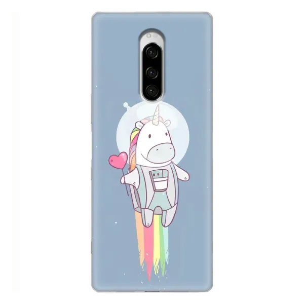 Чехол с рисунком «Единорог космонавт» для Sony Xperia 1 Чехол с рисунком «Единорог космонавт» для Sony Xperia 1