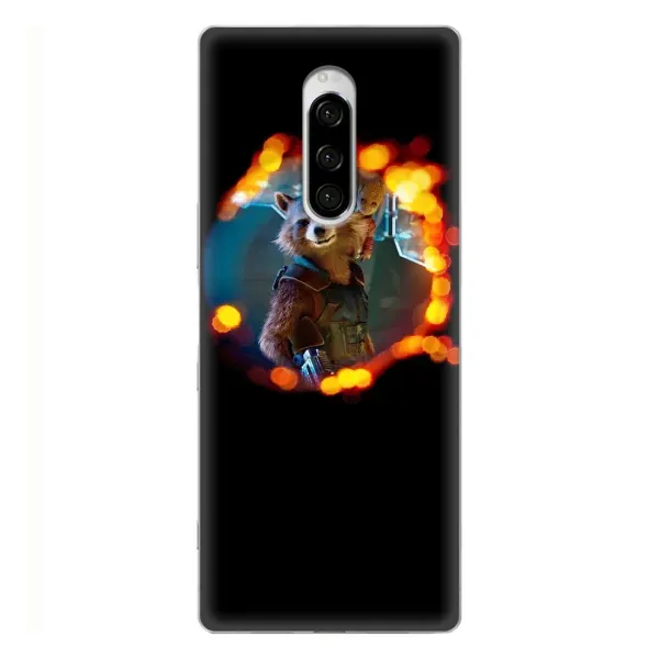 Чехол с рисунком «Енот Ракета» для Sony Xperia 1 Чехол с рисунком «Енот Ракета» для Sony Xperia 1