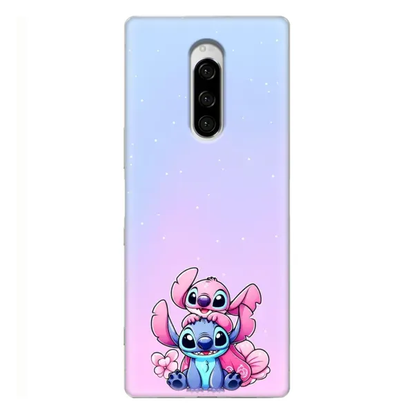 Чехол с рисунком «Энджл и Стич» для Sony Xperia 1 Чехол с рисунком «Энджл и Стич» для Sony Xperia 1