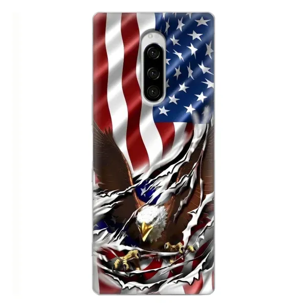 Чехол с рисунком «Флаг USA» для Sony Xperia 1 Чехол с рисунком «Флаг USA» для Sony Xperia 1