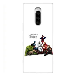 Чехлы для Sony Xperia 1 (Для Христиан) (Иисус супергерой)