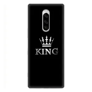 Чехол (Корона на чёрном фоне) для Сони Кспериа 1 (KING)