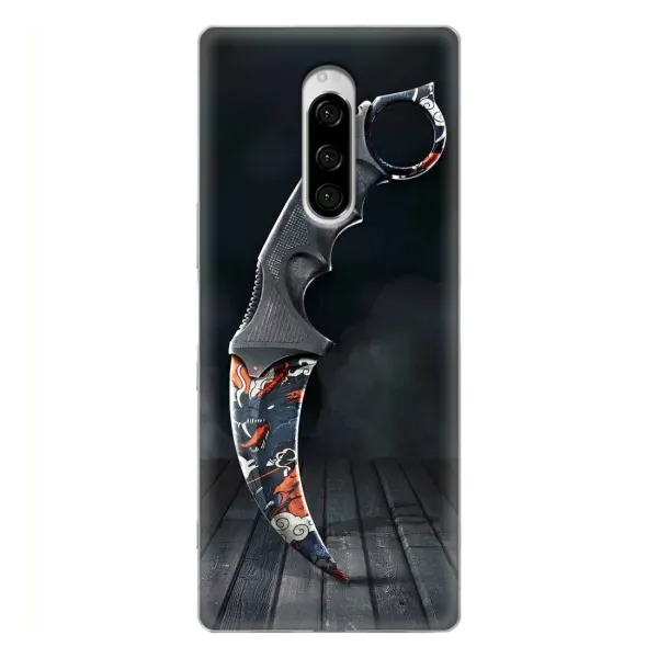 Чехол с рисунком «Кинжал КС ГО» для Sony Xperia 1 Чехол с рисунком «Кинжал КС ГО» для Sony Xperia 1