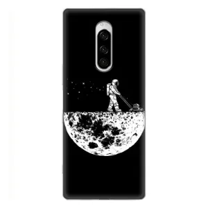 Силиконовый Чехол с принтом "Космонавты" на Sony Xperia 1 (Космонавт)
