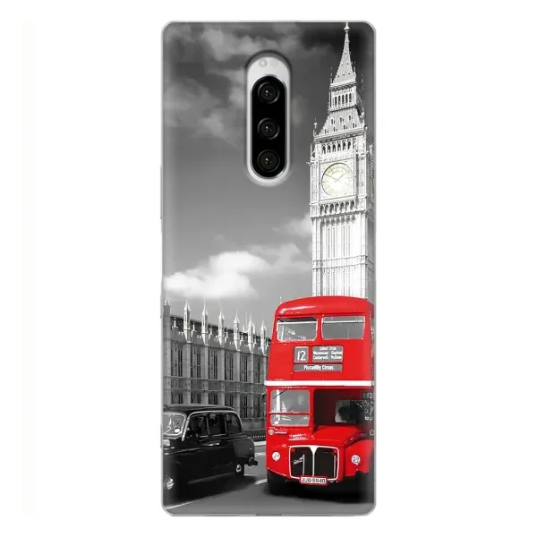 Чехол с рисунком «Красный автобус» для Sony Xperia 1 Чехол с рисунком «Красный автобус» для Sony Xperia 1