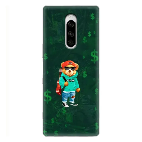 Чехол с рисунком «Крутой Тедди» для Sony Xperia 1 Чехол с рисунком «Крутой Тедди» для Sony Xperia 1