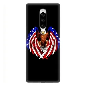 Чехол Флаг USA для Sony Xperia 1 (Крылья США)