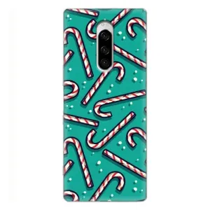 Силиконовый бампер на рождество для Sony Xperia 1 (Леденцы)