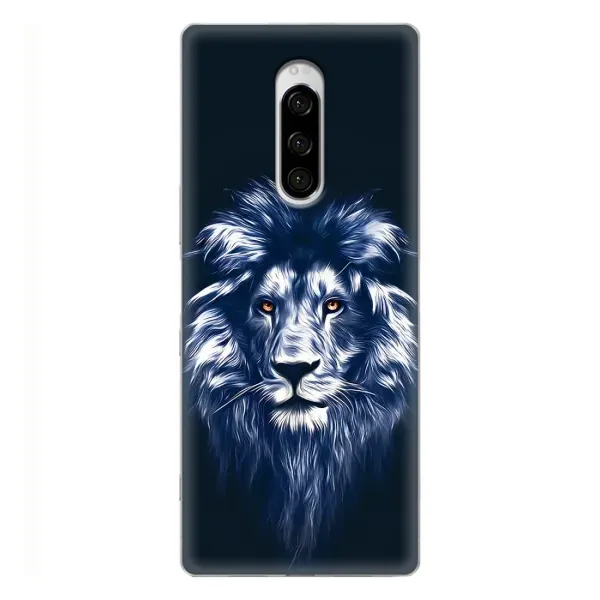 Чехол с рисунком «Лев - синий» для Sony Xperia 1 Чехол с рисунком «Лев - синий» для Sony Xperia 1